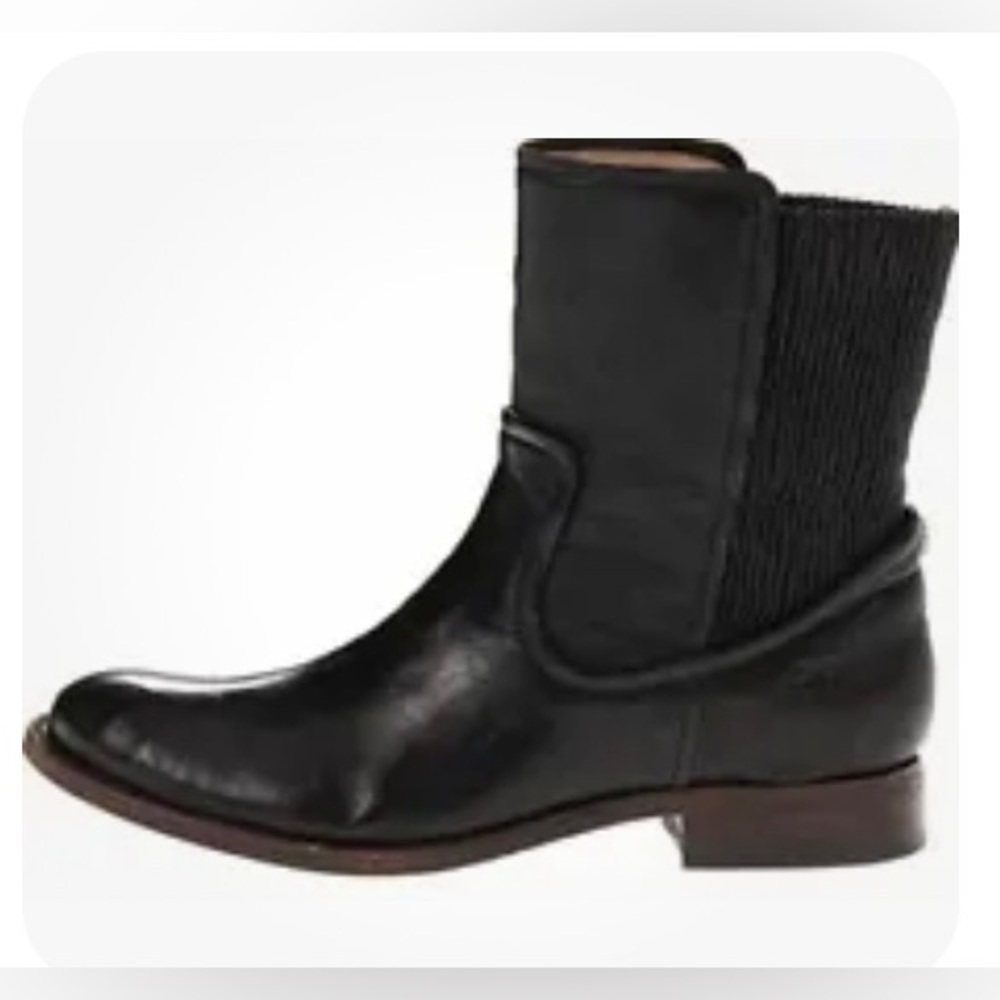 Frye Boots Women's Size 8 Melissa Scrunch Short Western Black Leather Ankle Top